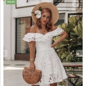 White Lace Dress - Divine Avenue Australia